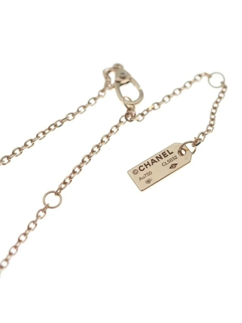 Chanel Eternal No. 55 Number Five Diamond 18k Pink Gold Necklace